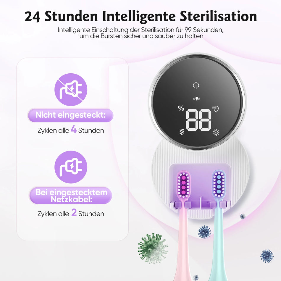 Seinälle Asennettava Hammasharjan Sterilointilaite Kuivain Anturilla