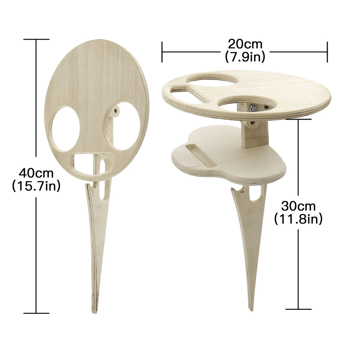 Outdoor Liquor Table Folding Round Wood Picnic &ndash; Durable