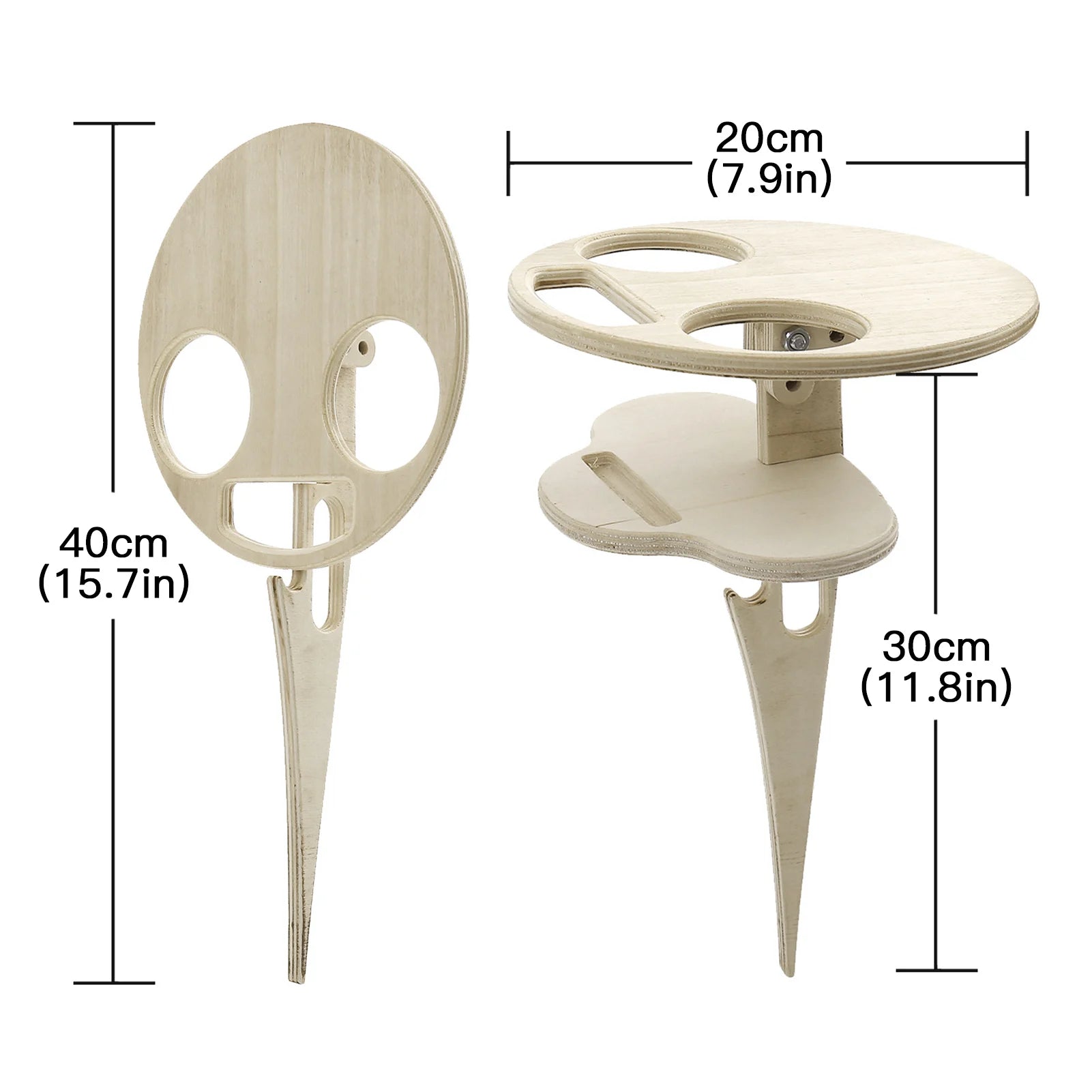 Outdoor Liquor Table Folding Round Wood Picnic &ndash; Durable