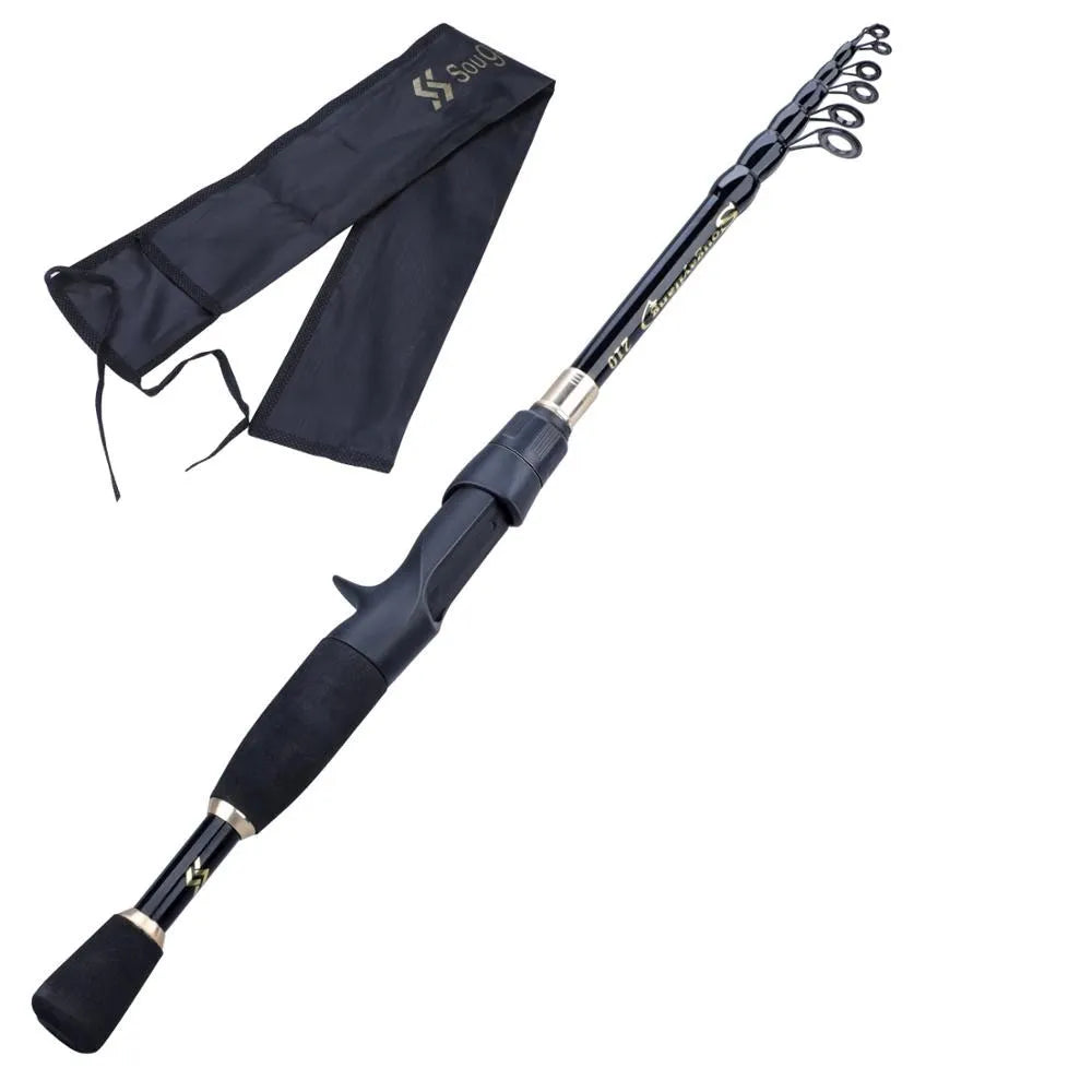 Sougayilang Telescopic Fishing Rod - Ultralight Carbon Fiber Spinning/Casting casting / 1.8 m