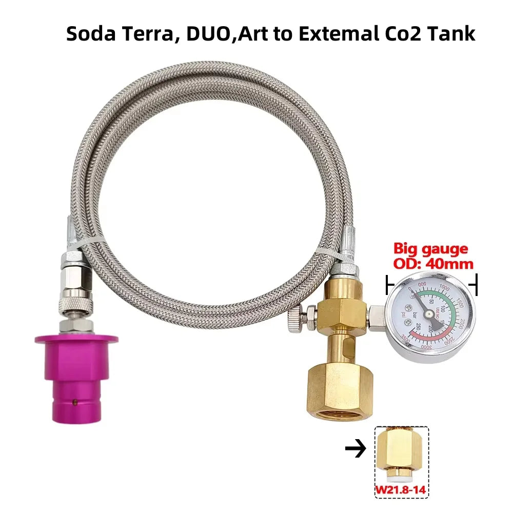 Soda Hose Kit Soda Maker Quick Connect &ndash; Flow Control Valve Pur W21.8 250bar-A