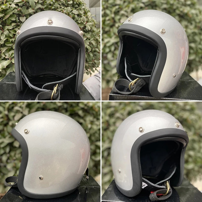 Vintage Japanese Style Open Face Helmet for Caf&eacute; Racers and Scooters