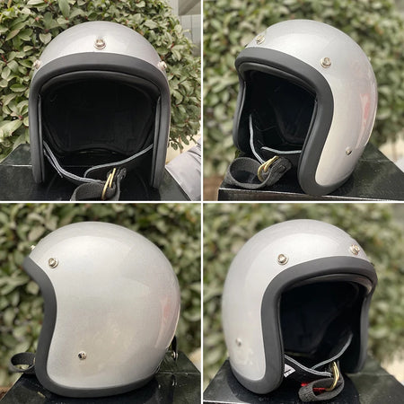 Vintage Japanese Style Open Face Helmet for Caf&eacute; Racers and Scooters