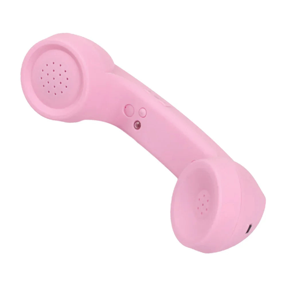 Wireless Retro Bluetooth Phone Handset - Stylish and Functional Pink