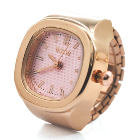 Ring Quartz Watch &ndash; Elegant Design for Couples rose-pink