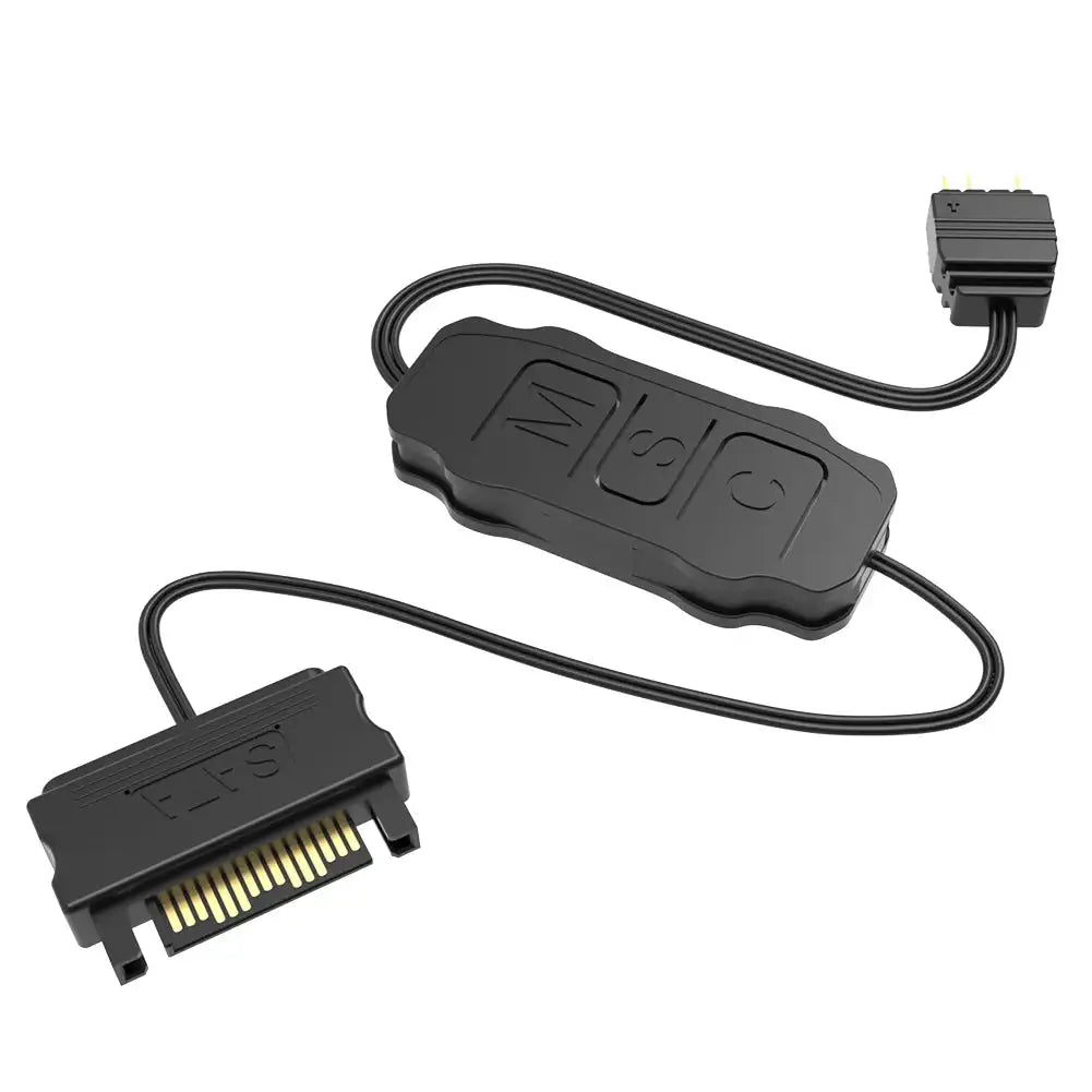 ARGB 5V 3PIN To SATA Cable Light Controller Mini Adapter Black