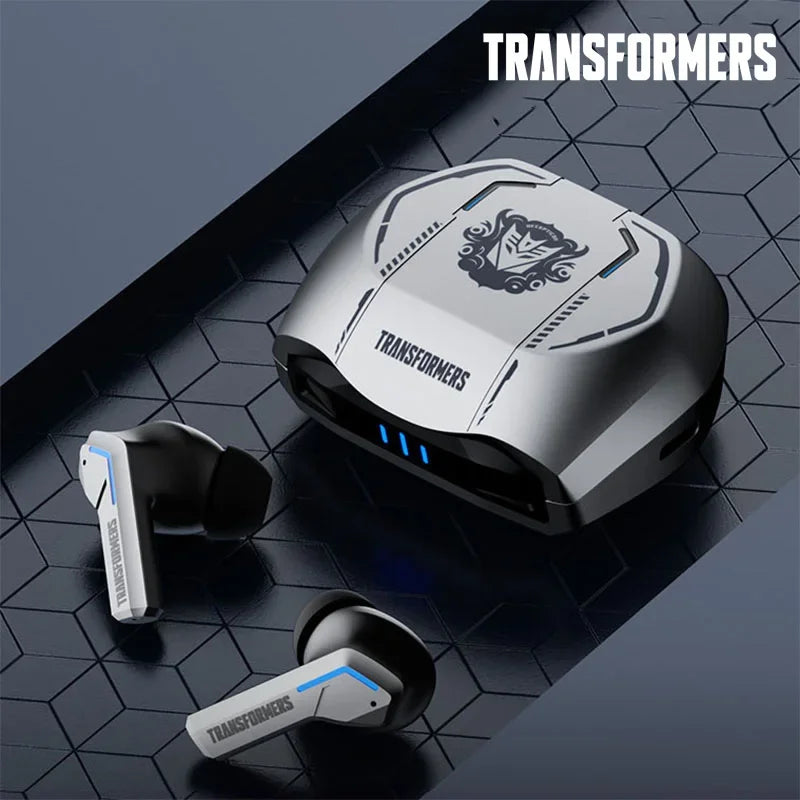 Transformers TF-T06 Bluetooth 5.3 Headset - Dual Mode, Noise Reduction, HIFI Earbuds for Gaming Silver