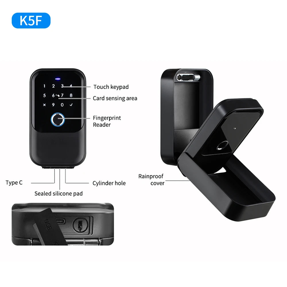 KB5F-TTLOCK Key Safe &ndash; Remote Unlock And Fingerprint Access