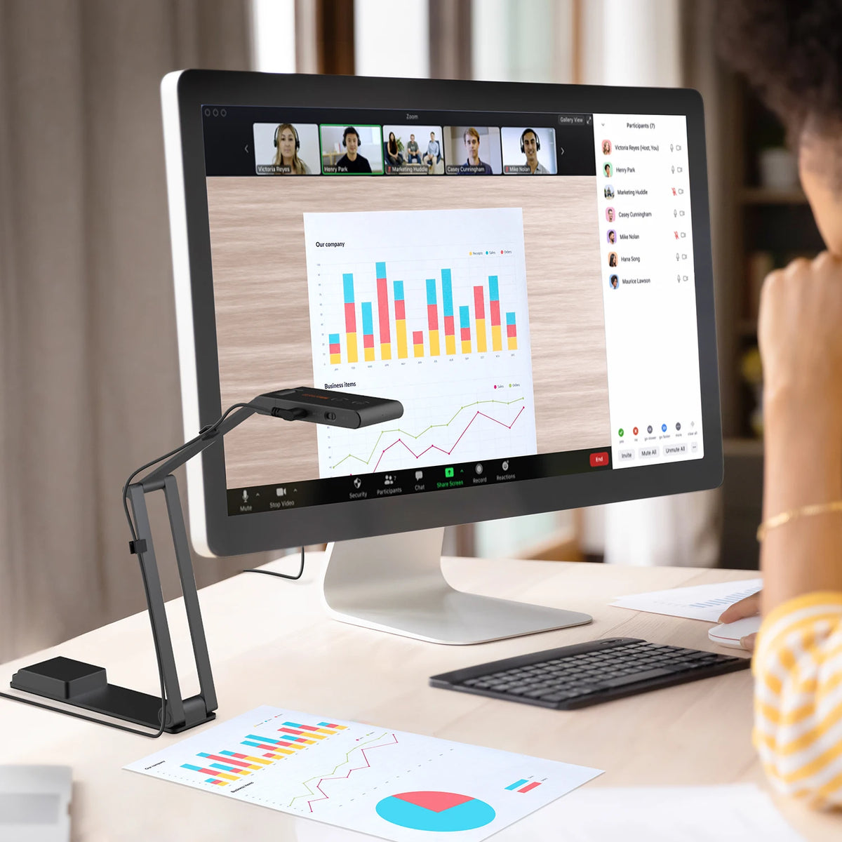 VIISAN VS13AI USB Document Camera &ndash; 13MP 4K Ultra HD Capture