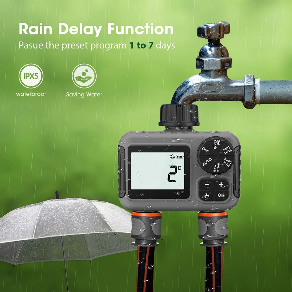 2 Zone Digital Water Timer &ndash; Automatic Irrigation Control