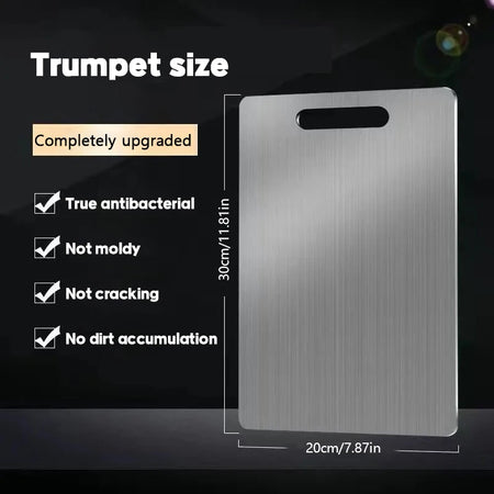Premium 316 Stainless Steel Double-Sided Cutting Board for Kitchen Use 20 30cm