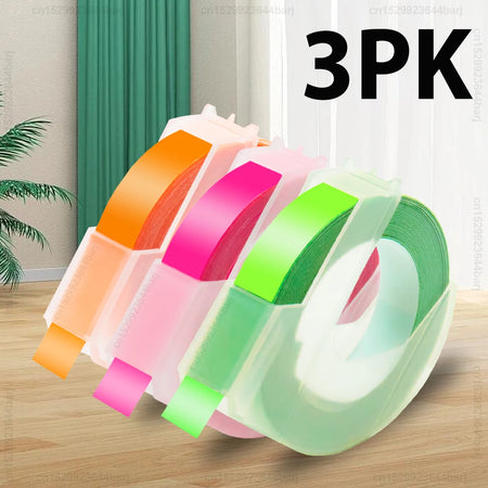 Motex E101 Portable 3D Embossing Label Printer &ndash; Compact 3PK Mixed Color 02