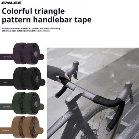ENLEE Bicycle Handlebar Straps Road Bike Handlebar Wraps Ultra-Lightweight Non-Slip Wear-Resistant Essential For Cycling by InterCyprus Trading Ltd