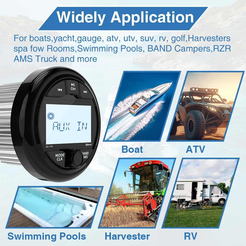 MS-50RV Marine Radio Cover &ndash; Waterproof Bluetooth USB