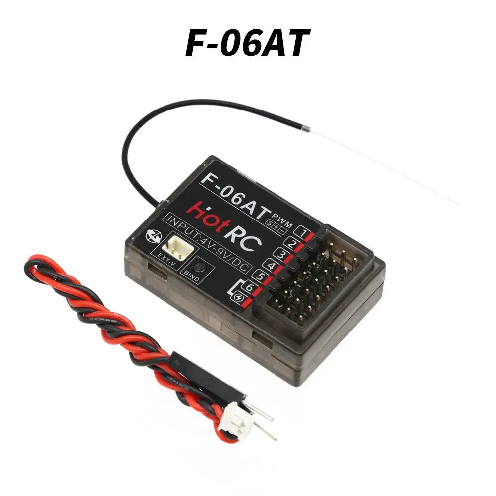 HOTRC 2.4Ghz F-04A F-06A F-08A F-01A F-04AT F-06AT F-08AT F-01AT with Gyro Light 4/6/8Ch Rc Receiver for Hotrc Rc Transmitter by InterCyprus Trading Ltd