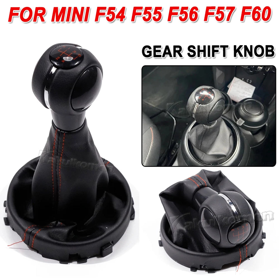 Μοχλός Ταχυτήτων Μαύρο Δέρμα Για MINI Cooper F54 F55 F56 F57 F60