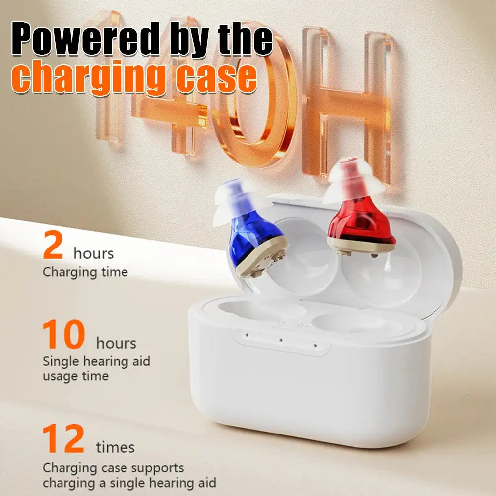 Rechargeable Wireless Invisible ITE Hearing Aid 140H Battery