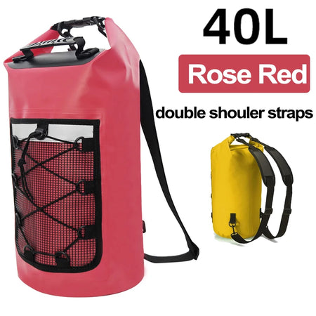 40L Floating Dry Bag &ndash; Floating Waterproof Dry Bag Outdoors Rose Red 40L