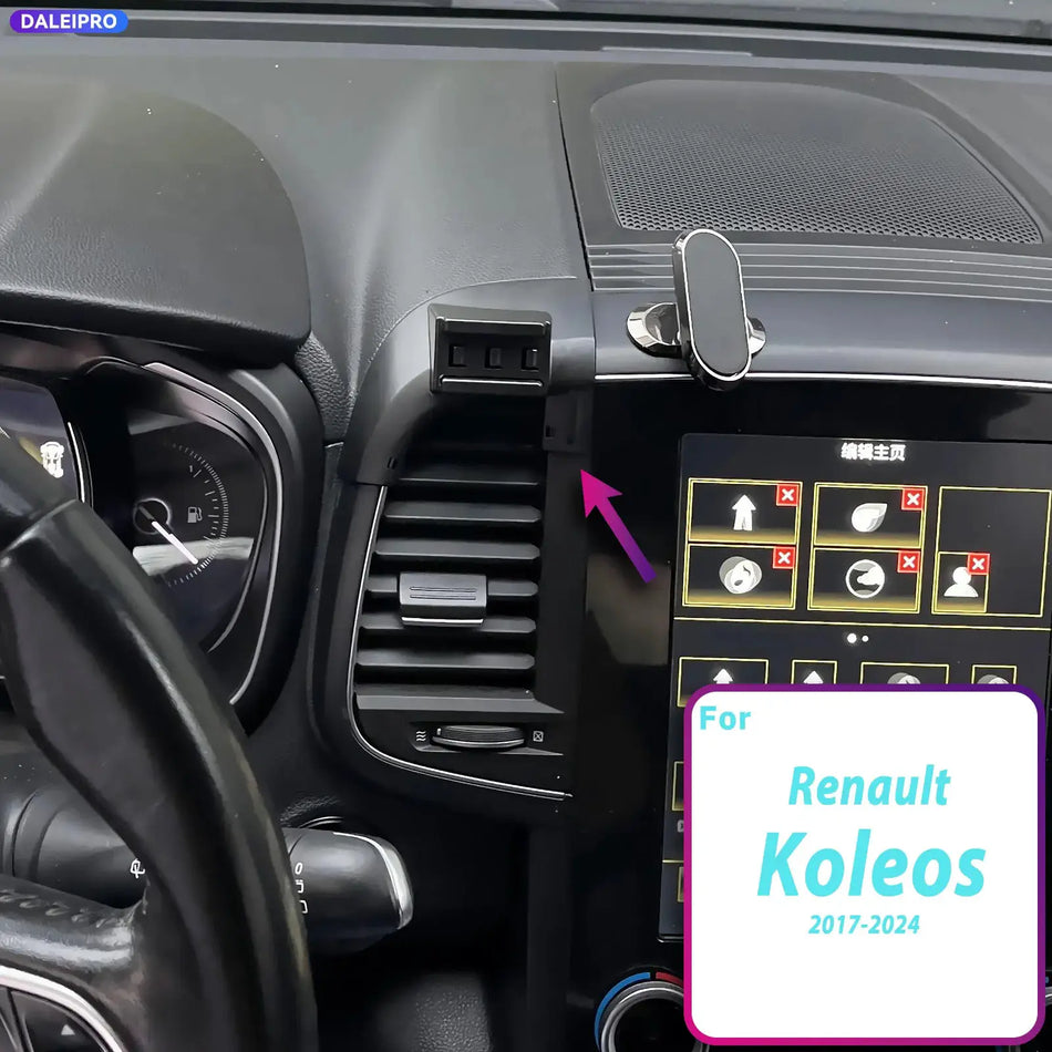 Phone Holder Base With 66W Charging For Renault Koleos 2017-2024 by InterCyprus Trading Ltd