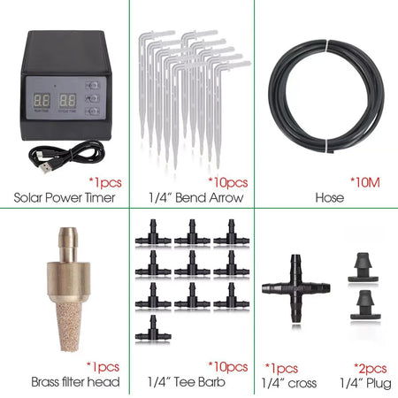 Solar Irrigation Sprinkler System &ndash; Efficient Drip Control Button Type