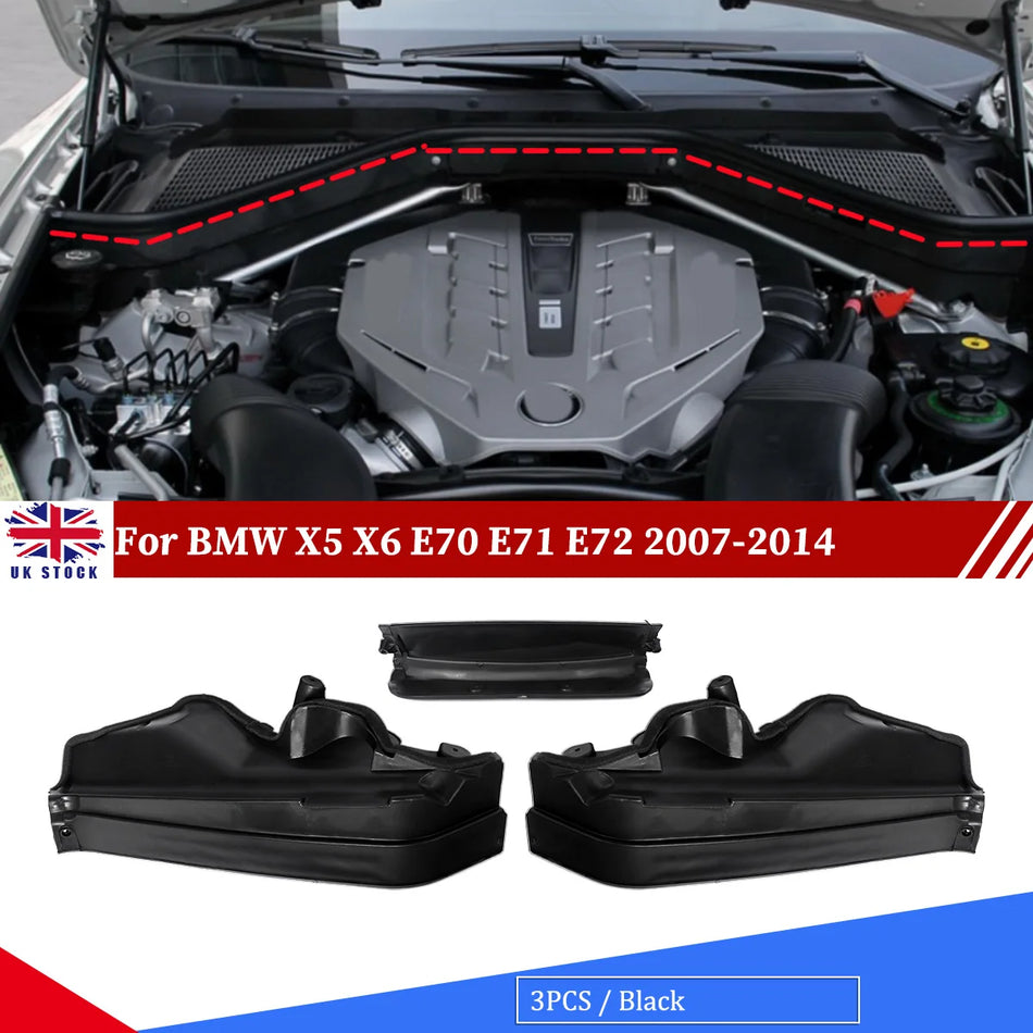 Pannello di separazione del compartimento superiore del motore BMW X5 X6 Set di 3 pezzi per E70 E71