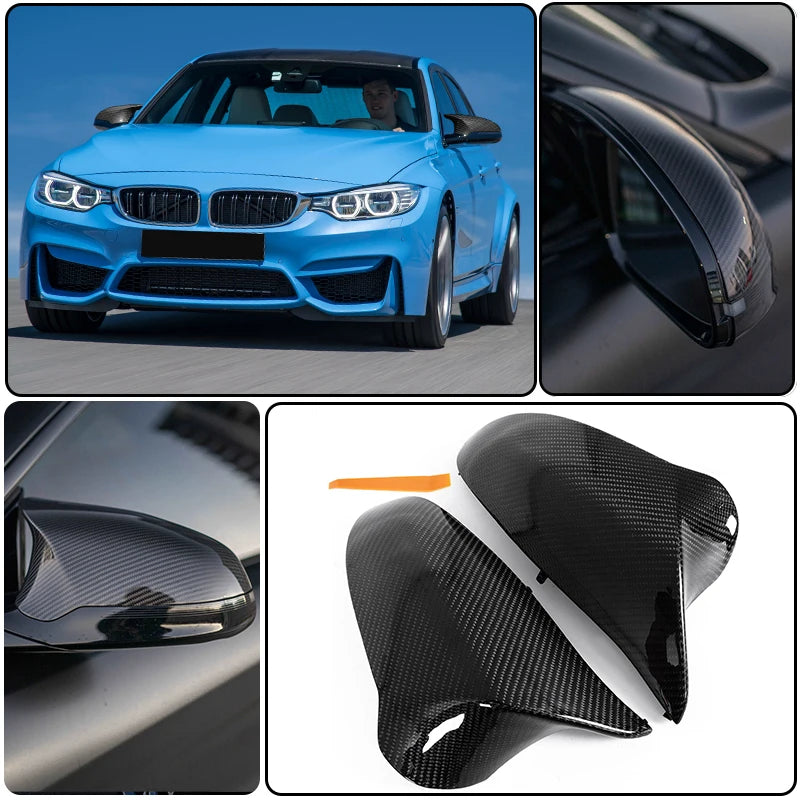 Pravi suhi pokrovčki za ogledala iz ogljikovih vlaken za BMW M3 F80 M4 F82 F83