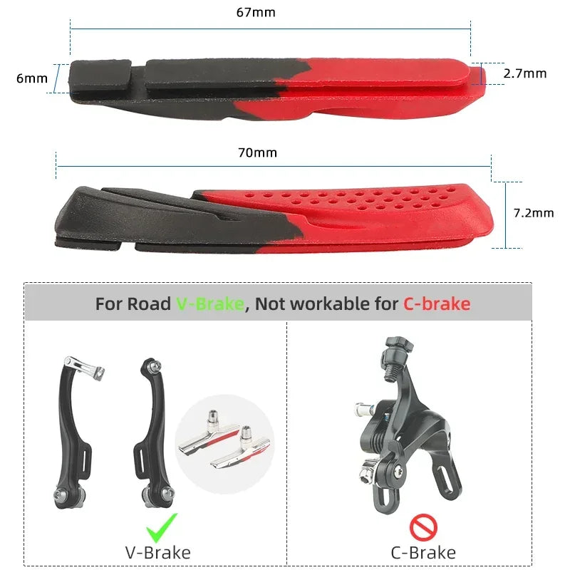 Deemount 70mm MTB Brake Pads &ndash; Durable Dual Component Design