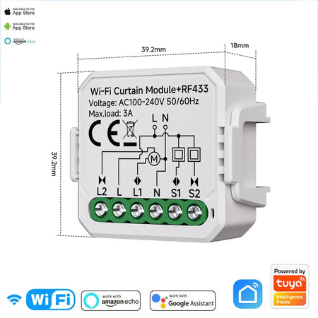Smart WiFi ZigBee Curtain Module