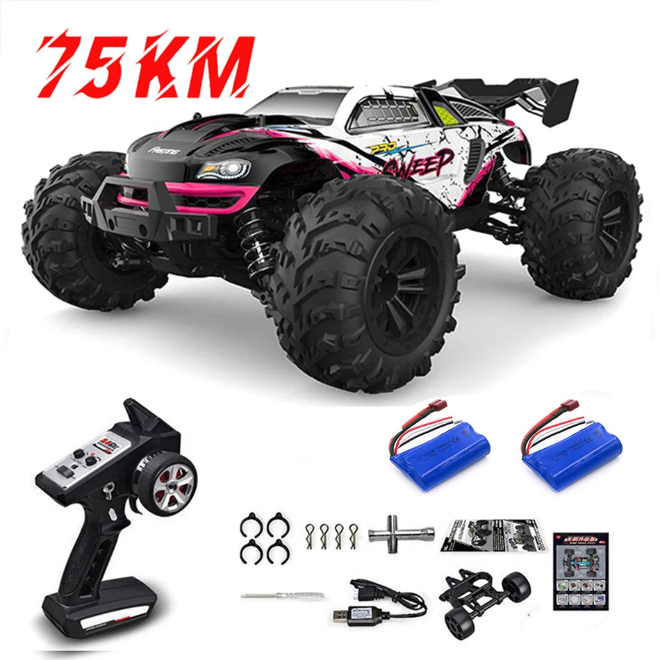 1:16 Scale 4WD RC Car with LED Lights, High-Speed Drift for WLtoys 144001