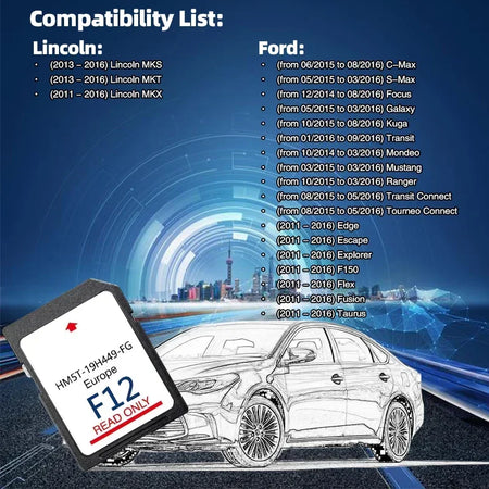 Newest 2024 EU Map Version for Ford Focus &ndash; Full Europe Navigation System SD Card