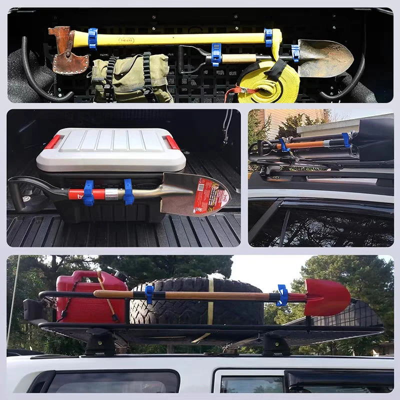 Shovel Mount For Roof Rack &ndash; Rubber Clamp Mounting Kit