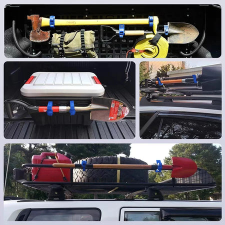 Shovel Mount For Roof Rack &ndash; Rubber Clamp Mounting Kit