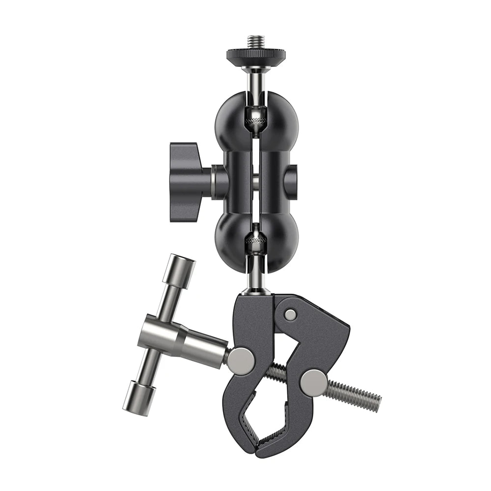 Adjustable SLR Camera Magic Arm Clamp with 1/4'' 3/8'' Screw Hole Mount