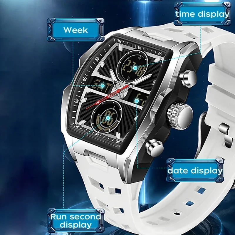 Sanda Men Watch &ndash; Double Display Chronograph Waterproof
