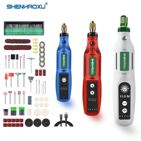 SHENHAOXU Mini Electric Grinder with USB Charging and Adjustable Speed