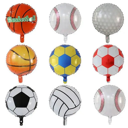 18-Inch Football Foil Balloons - Perfect Birthday Party Decorations 10pcsmix / 18inch