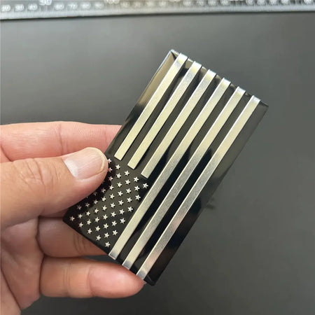 Durable Aluminum American Flag Car Badge Sticker Universal by InterCyprus Trading Ltd