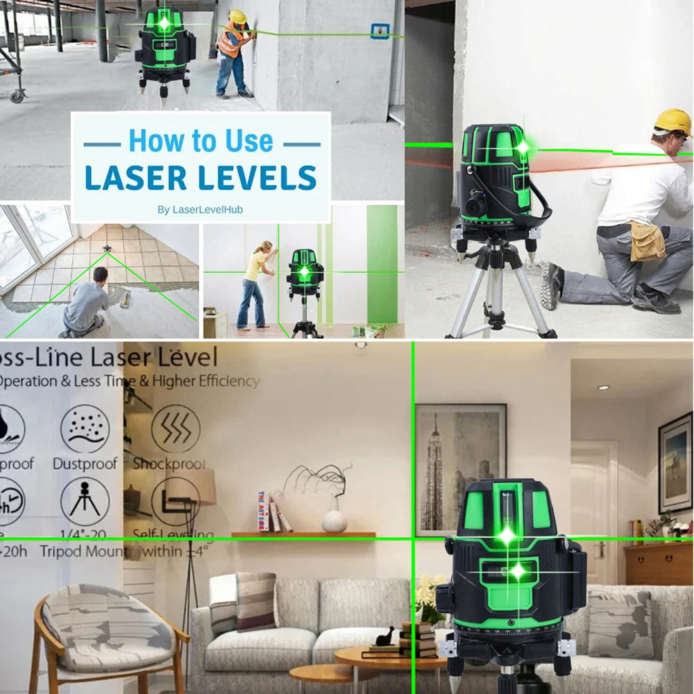 360 Degree Laser Level With Tripod &ndash; Self Leveling