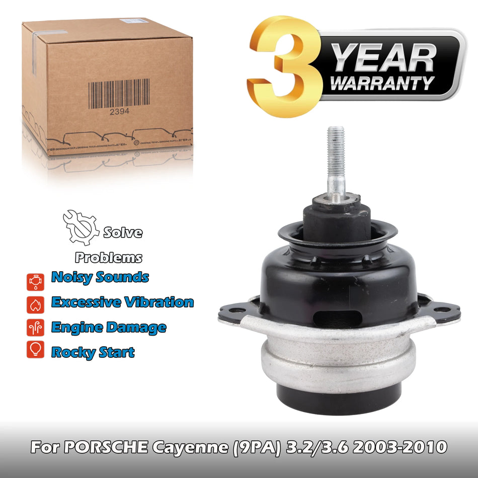 Variklio laikiklis kairėje arba dešinėje priekyje hidro guminis ir metalinis Porsche Cayenne 9PA