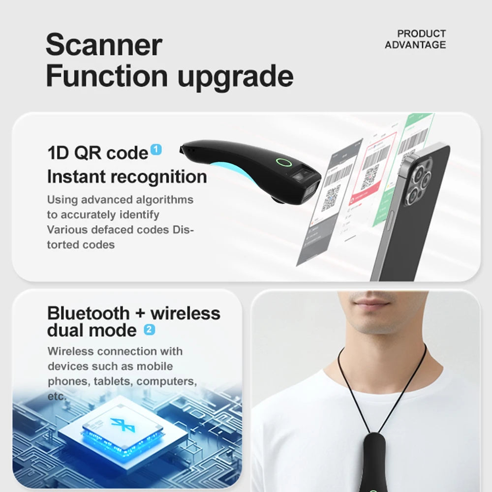 2D Barcode Scanner &ndash; Ultra Portable Mini Pocket Reader
