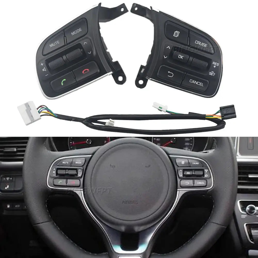 New Steering Wheel Switch Remote Telephone Cruise Control Buttons With Wire For KIA K5 2016-2018 OE. 96720-D6010 by InterCyprus Trading Ltd