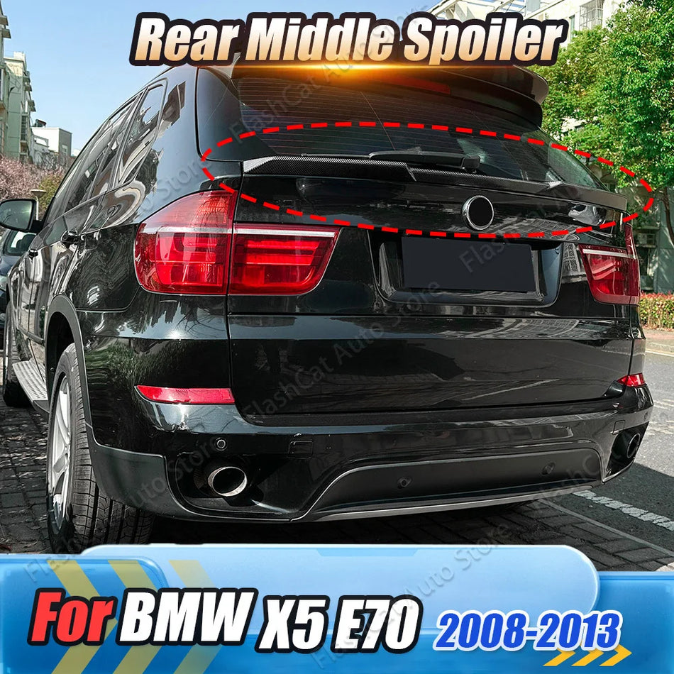 BMW X5 E70 Spoiler Ala Posteriore in Carbonio Lucido Nero