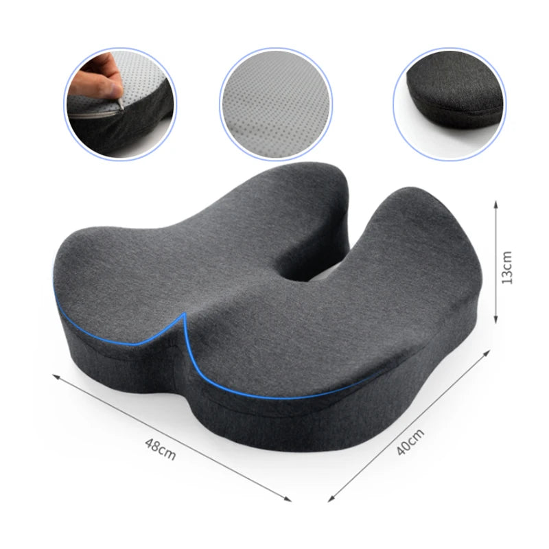 Възглавница за автомобилна седалка от мемори пяна за комфорт, универсален подложка за седалка