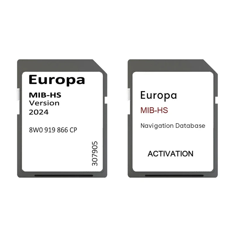 SD Navigation Card 8W0919866CP &ndash; 2024 EU UK Maps Upgrade CHINA / 2pcs for Audi MIB-HS