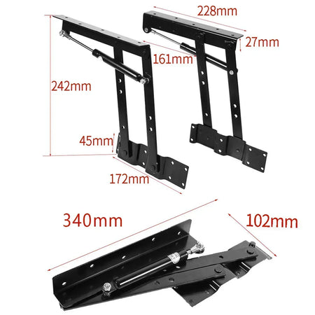 2PCS Lift Up Top Folding Hydraulic Tea Table Hinge &ndash; Heavy Duty Steel Construction