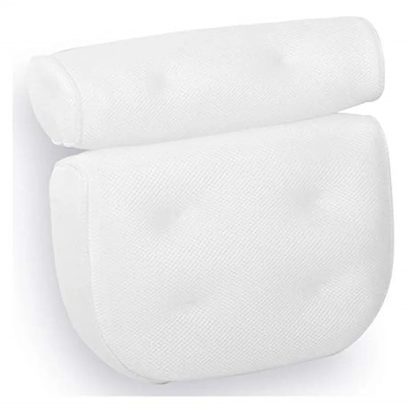 Mesh Bath Pillow For Bathtub - Non Slip Suction Cups