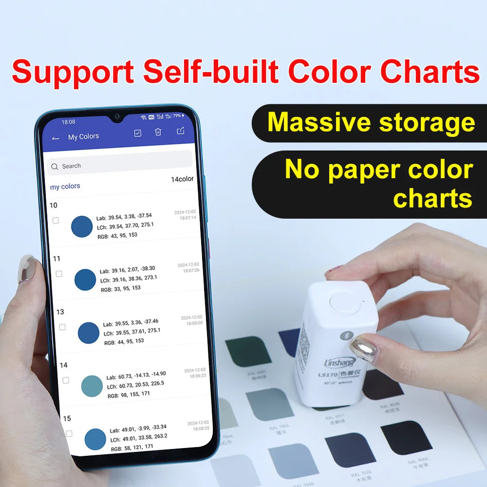 Colorimeter Portable Colormeter Pantone Ral Color Reader 45/0 CIE Lab ...