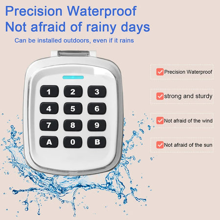 Multi-Frequency Wireless Keypad Garage Door Remote Control