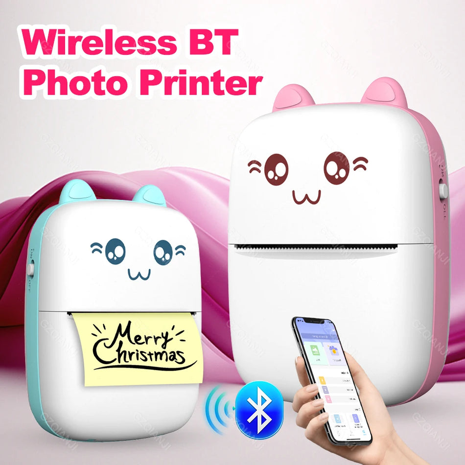 58mm Bluetooth Mini etiķešu printeris telefonam, kabatas foto printeris