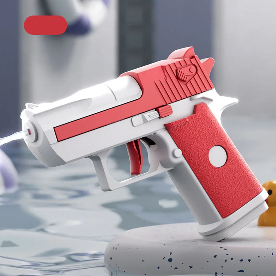 Kids Mini Desert Eagle Water Gun &ndash; Continuous Shooting Pool &amp; Beach Toy for Summer Fun red
